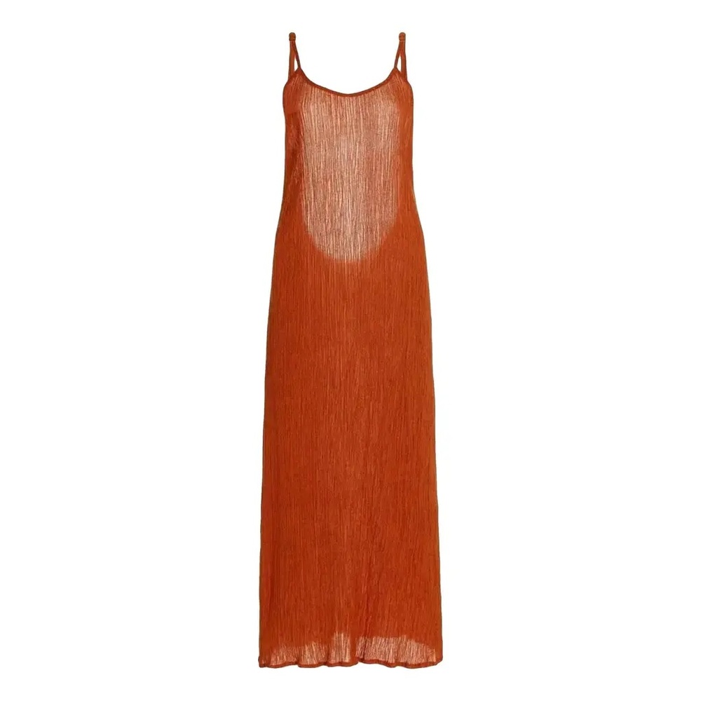Savannah Morrow Burnt Orange Backless Dress